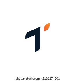 Plantilla de diseño de icono de logotipo de carta T 
