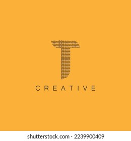 Letter T logo icon design template elements