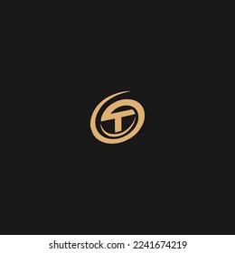 Letter T logo icon design template elements T circle type logo
