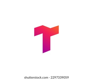 Elementos de la plantilla de diseño de iconos del logotipo de la carta T