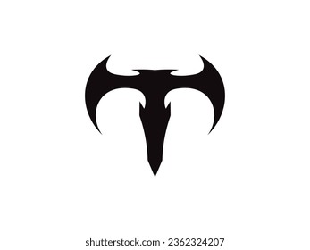Elementos de la plantilla de diseño de iconos del logotipo de la carta T