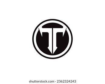 Elementos de la plantilla de diseño de iconos del logotipo de la carta T