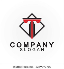 Letter T logo icon design template 