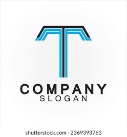 Letter T logo icon design template 