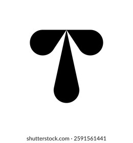 Letter T logo. Icon design. Template elements. Geometric abstract logos