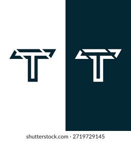 Letra T Logo Icon Design Plantilla Vector de stock y Arte vectorial.