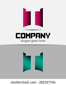 Letter T logo icon design template elements 