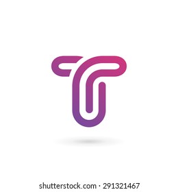 Letter T logo icon design template elements