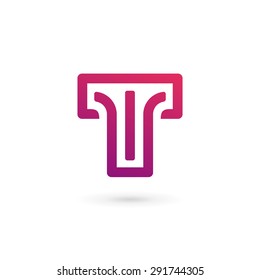 Letter T logo icon design template elements