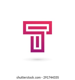 Letter T logo icon design template elements
