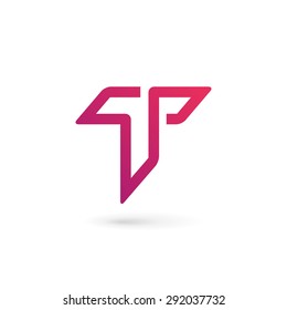 Letter T logo icon design template elements
