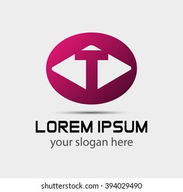 Letter t logo icon design template elements
