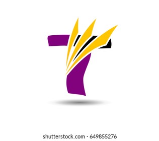 Letter T logo icon design template elements
