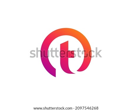 Letter T logo icon design template elements