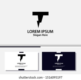 Letter T logo and icon, vector design template.EPS10