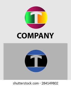 Letter T logo Icons Set Vector Graphic Design 