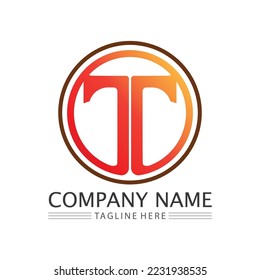 letter T logo image and font T design graphic  vector 