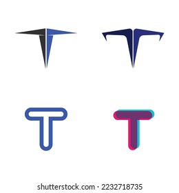 imagen del logotipo de letra T y tipo de letra T vector gráfico de diseño 