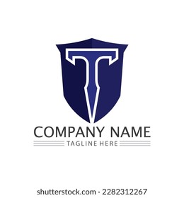 imagen del logotipo de letra T y tipo de letra T vector gráfico de diseño 