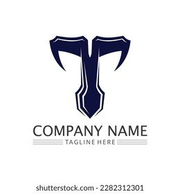 imagen del logotipo de letra T y tipo de letra T vector gráfico de diseño 