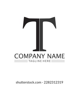 letter T logo image and font T design graphic  vector 