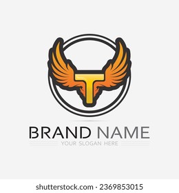 letter T logo image and font T design graphic  vector 