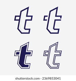 imagen del logotipo de letra T y tipo de letra T vector gráfico de diseño 