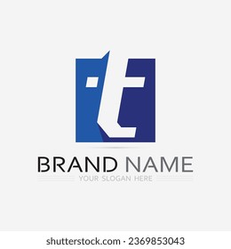 imagen del logotipo de letra T y tipo de letra T vector gráfico de diseño 