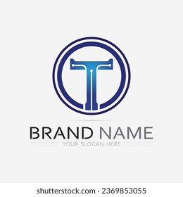 letter T logo image and font T design graphic  vector 