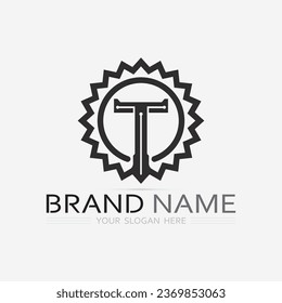 letter T logo image and font T design graphic  vector 