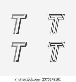 letter T logo image and font T design graphic  vector 