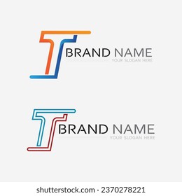 imagen del logotipo de letra T y tipo de letra T vector gráfico de diseño 