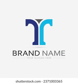 letter T logo image and font T design graphic  vector 