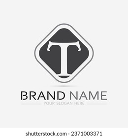 letter T logo image and font T design graphic  vector 
