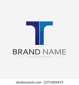 letter T logo image and font T design graphic  vector 