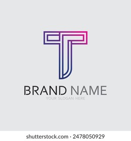 letter T logo image and font T design graphic  vector 