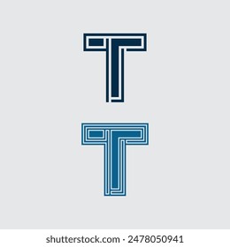 letter T logo image and font T design graphic  vector 
