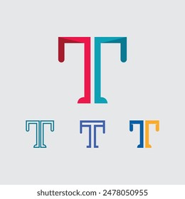 letter T logo image and font T design graphic  vector 