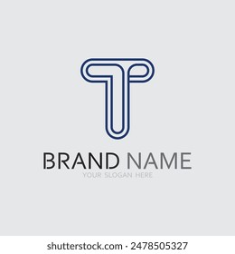 letra T logo Imagen y fuente T diseño gráfico Vector 