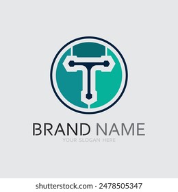 letter T logo image and font T design graphic  vector 