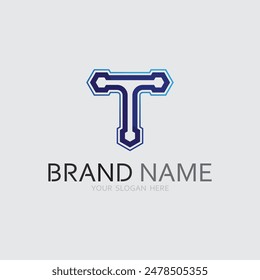 letter T logo image and font T design graphic  vector 