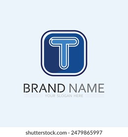 letter T logo image and font T design graphic  vector 