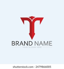 letra T logo Imagen y fuente T diseño gráfico Vector 