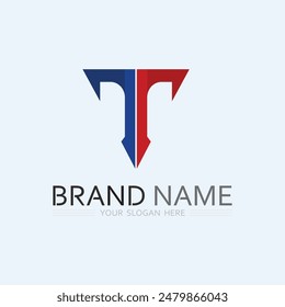 letra T logo Imagen y fuente T diseño gráfico Vector 