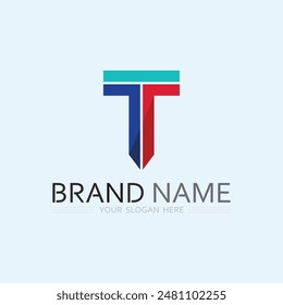 letter T logo image and font T design graphic  vector 