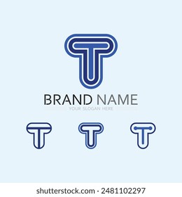 letter T logo image and font T design graphic  vector 