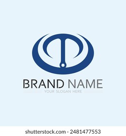 letra T logo Imagen y fuente T diseño gráfico Vector 