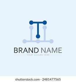 letra T logo Imagen y fuente T diseño gráfico Vector 