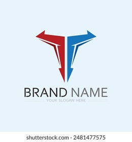 letter T logo image and font T design graphic  vector 