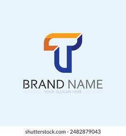 letra T logo Imagen y fuente T diseño gráfico Vector 
